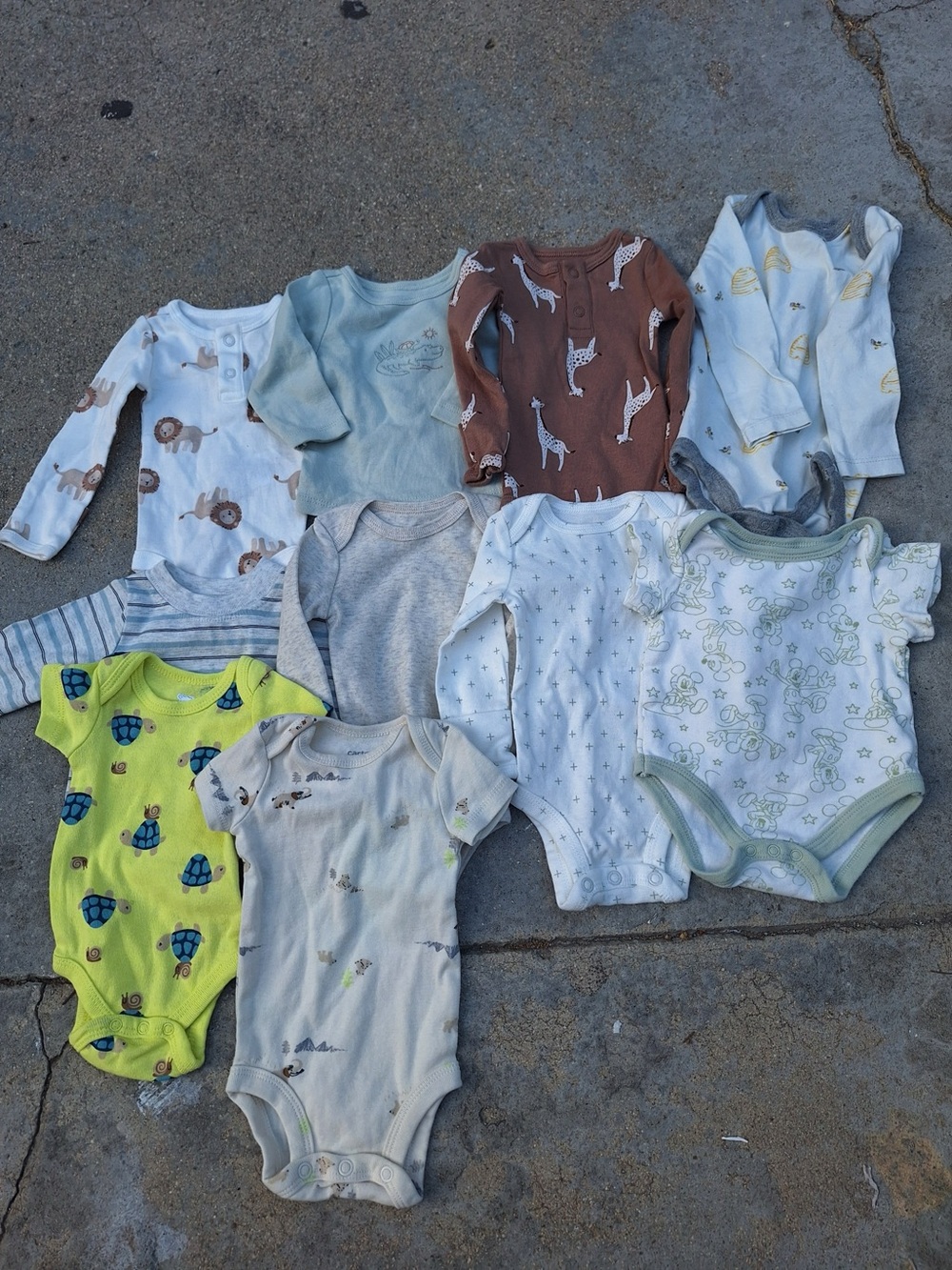 Assorted Baby One-Piece Bodysuit Pack - Multi Color(10)